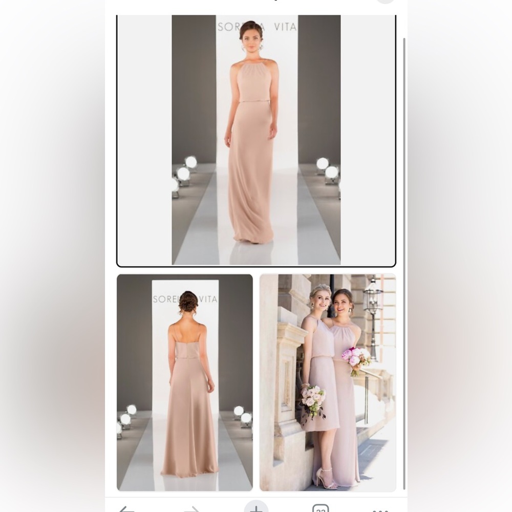 Sorella Vita Elegant Nude Evening/bridesmaid/formal Gown sz 12